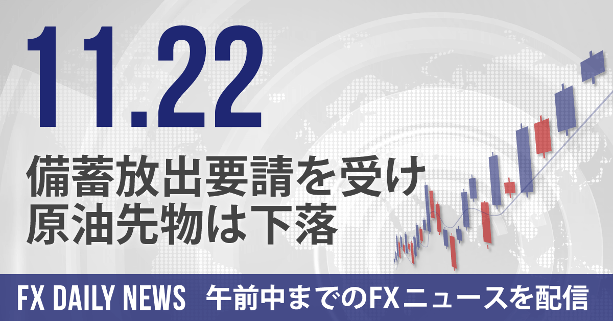 備蓄放出要請を受け原油先物は下落