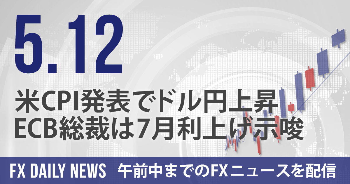 米CPI発表でドル円上昇、ECB総裁は7月利上げ示唆