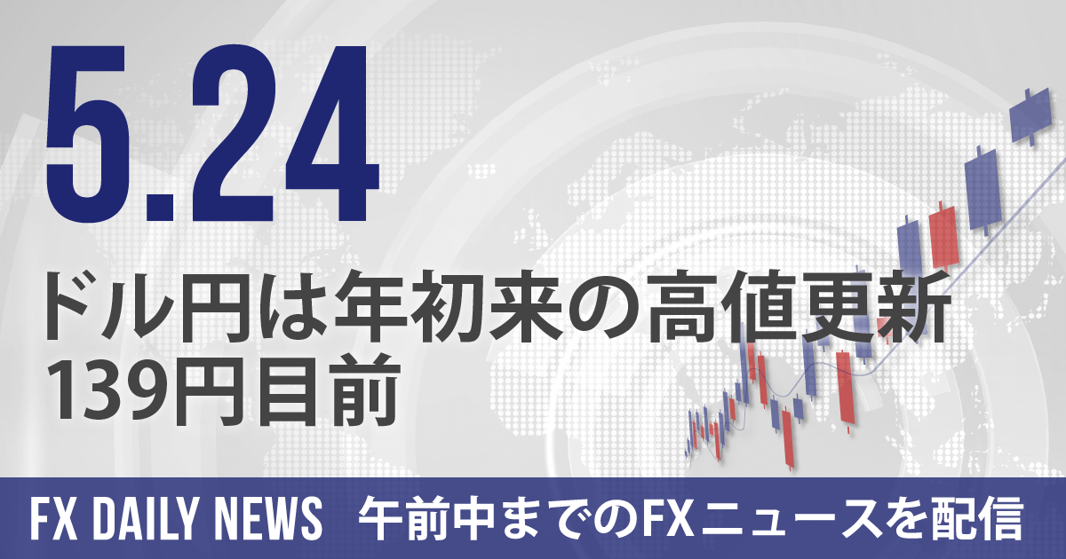 ドル円は年初来の高値更新、139円目前