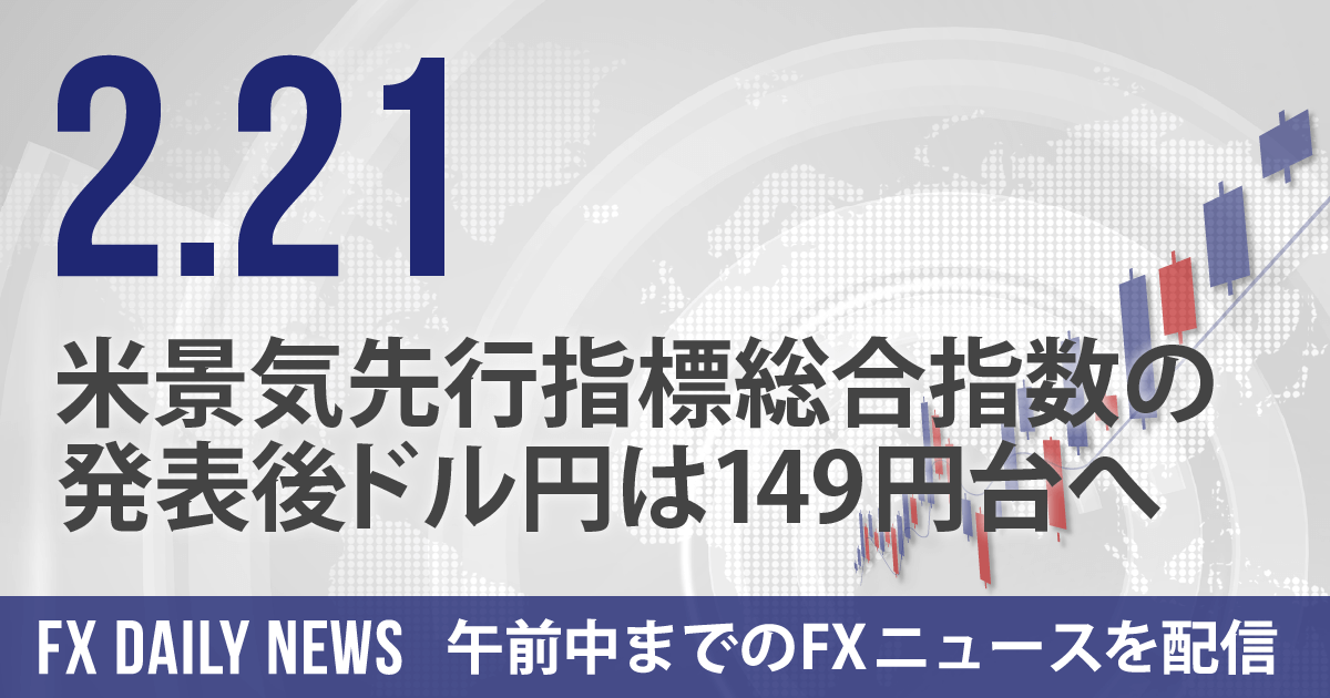 米景気先行指標総合指数の発表後ドル円は149円台へ