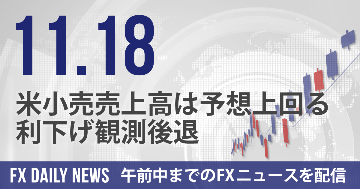 米小売売上高は予想上回る、利下げ観測後退