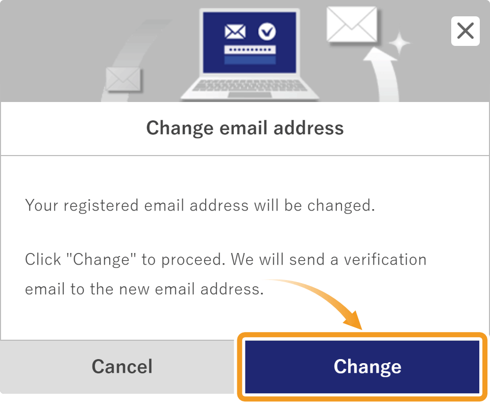Email address change confirmation