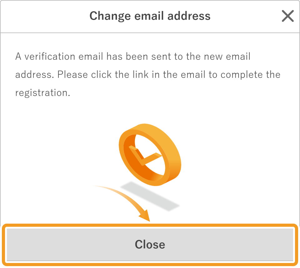 Email for changing email address