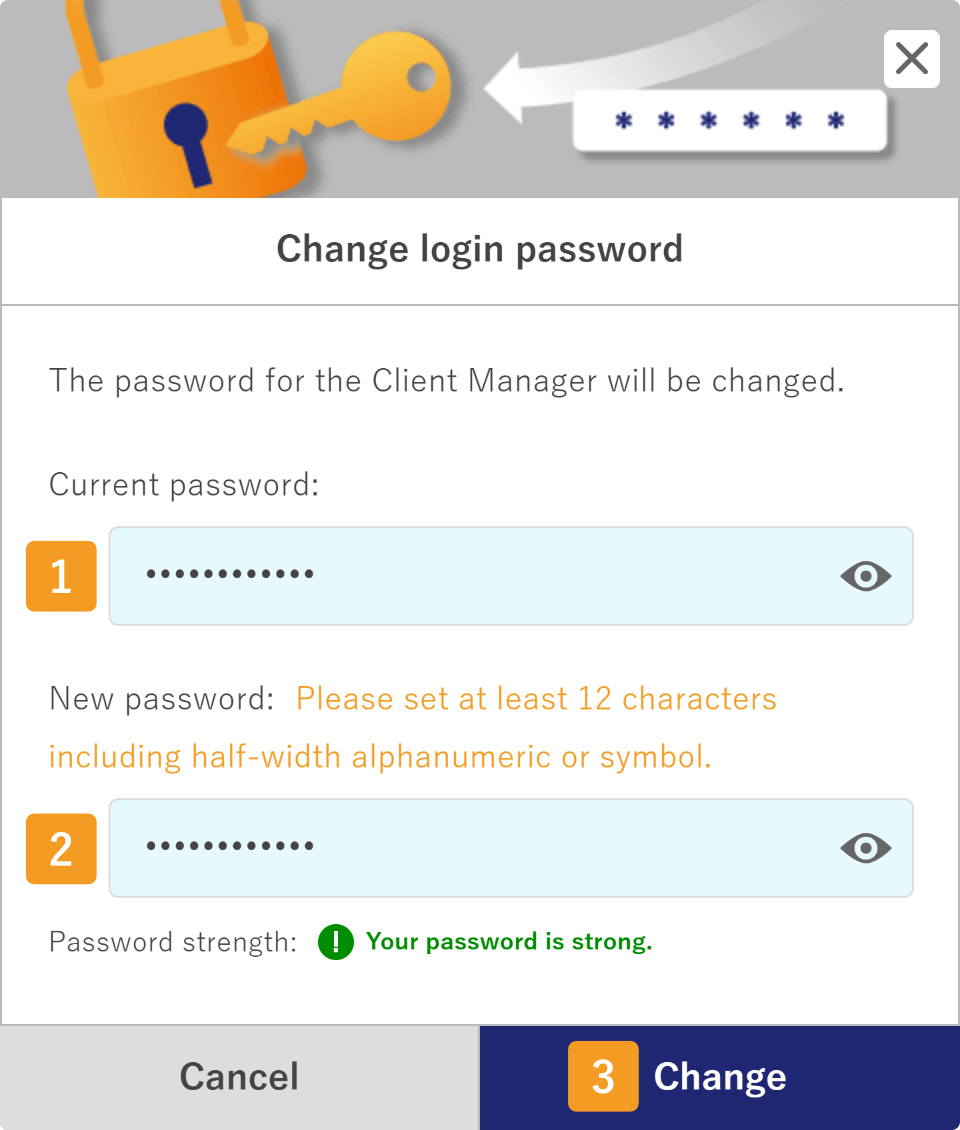 Enter passwords 1
