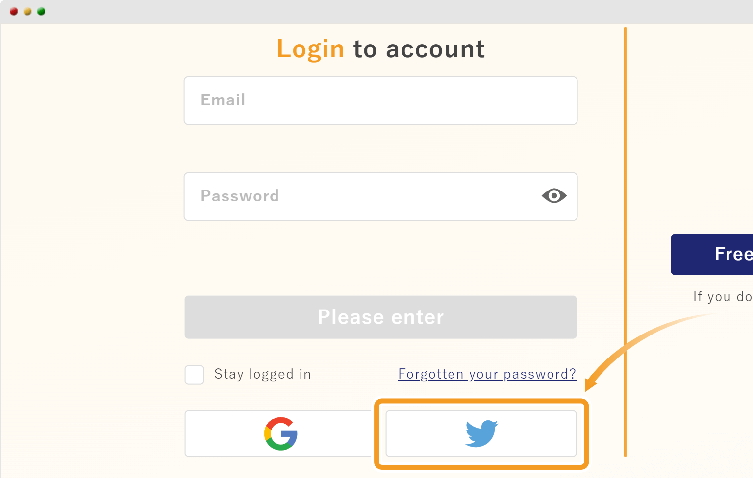 Login with Twitter ID