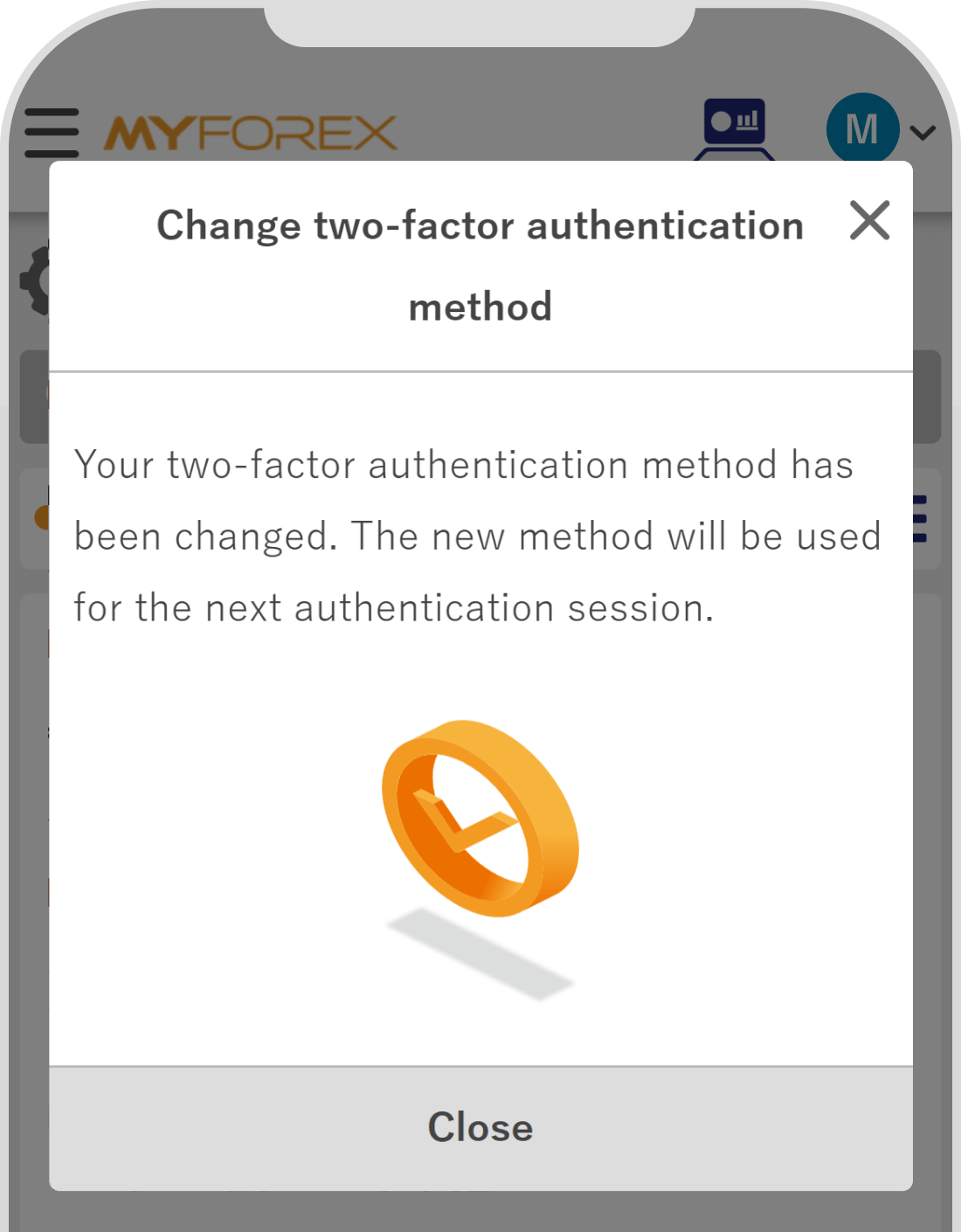 Authentication method update