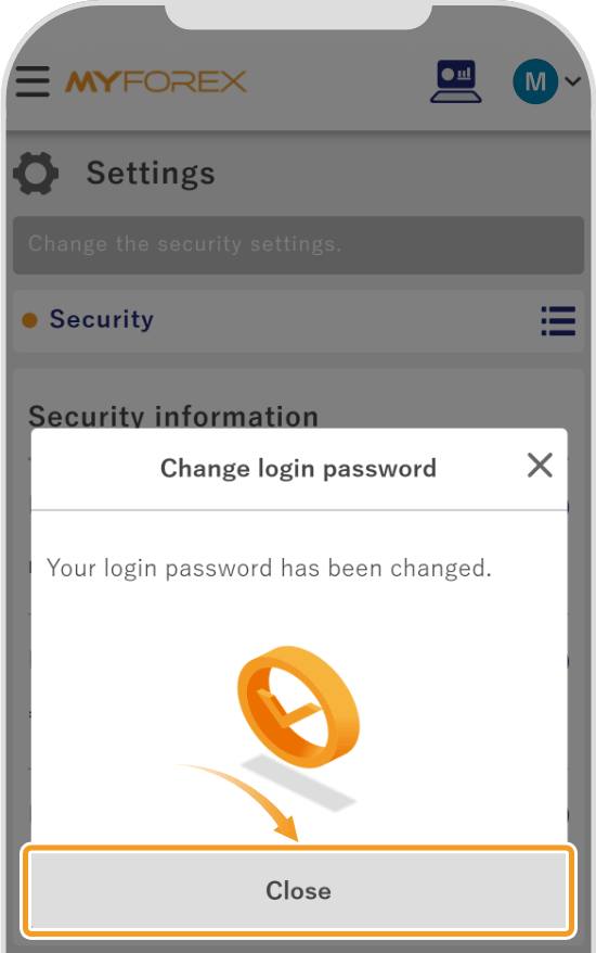 Login password has been changed
