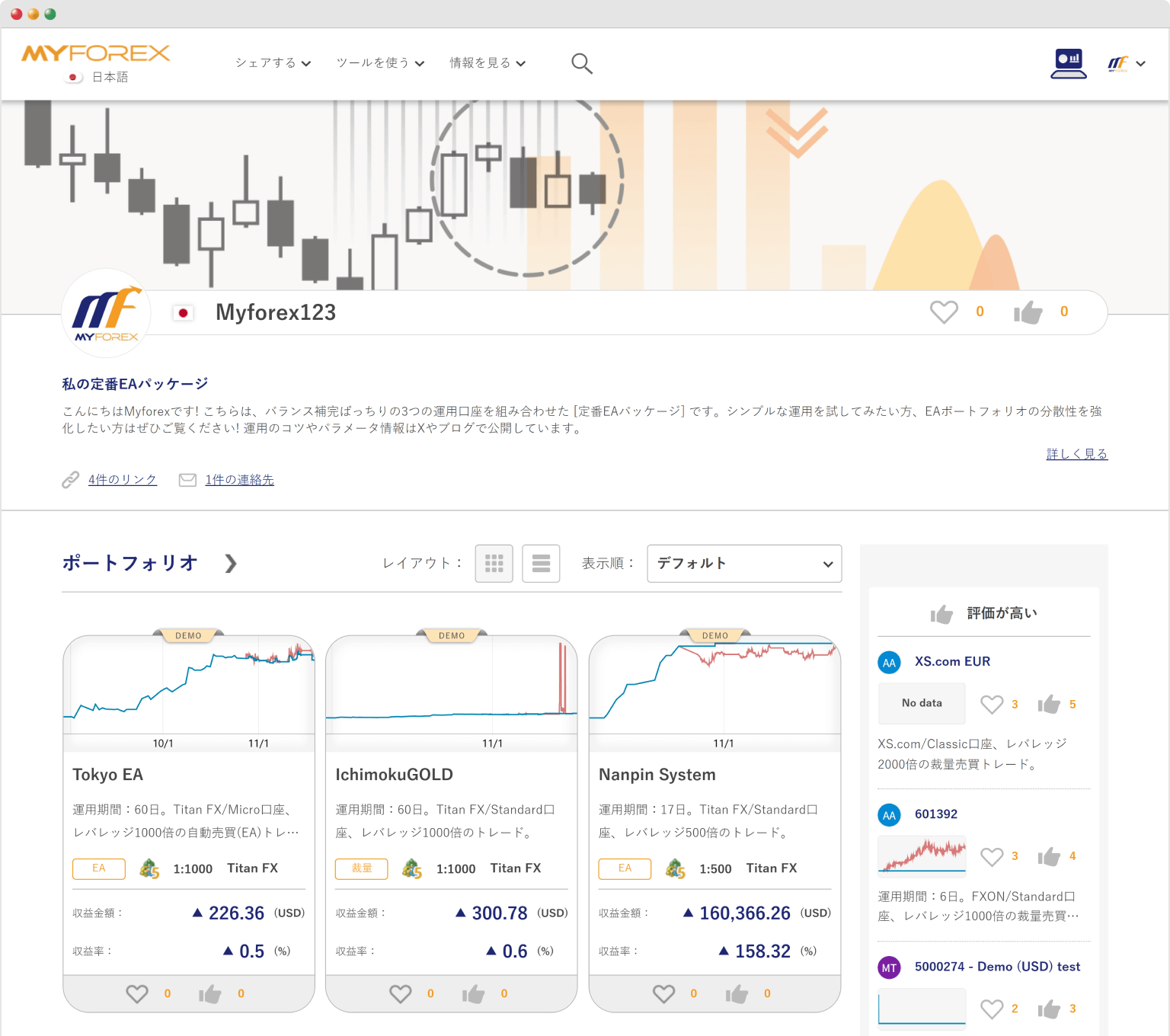 ショーケース画面