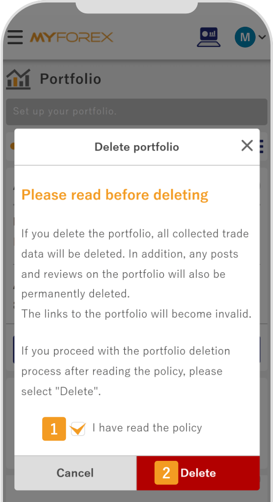 Delete your portfolio 2