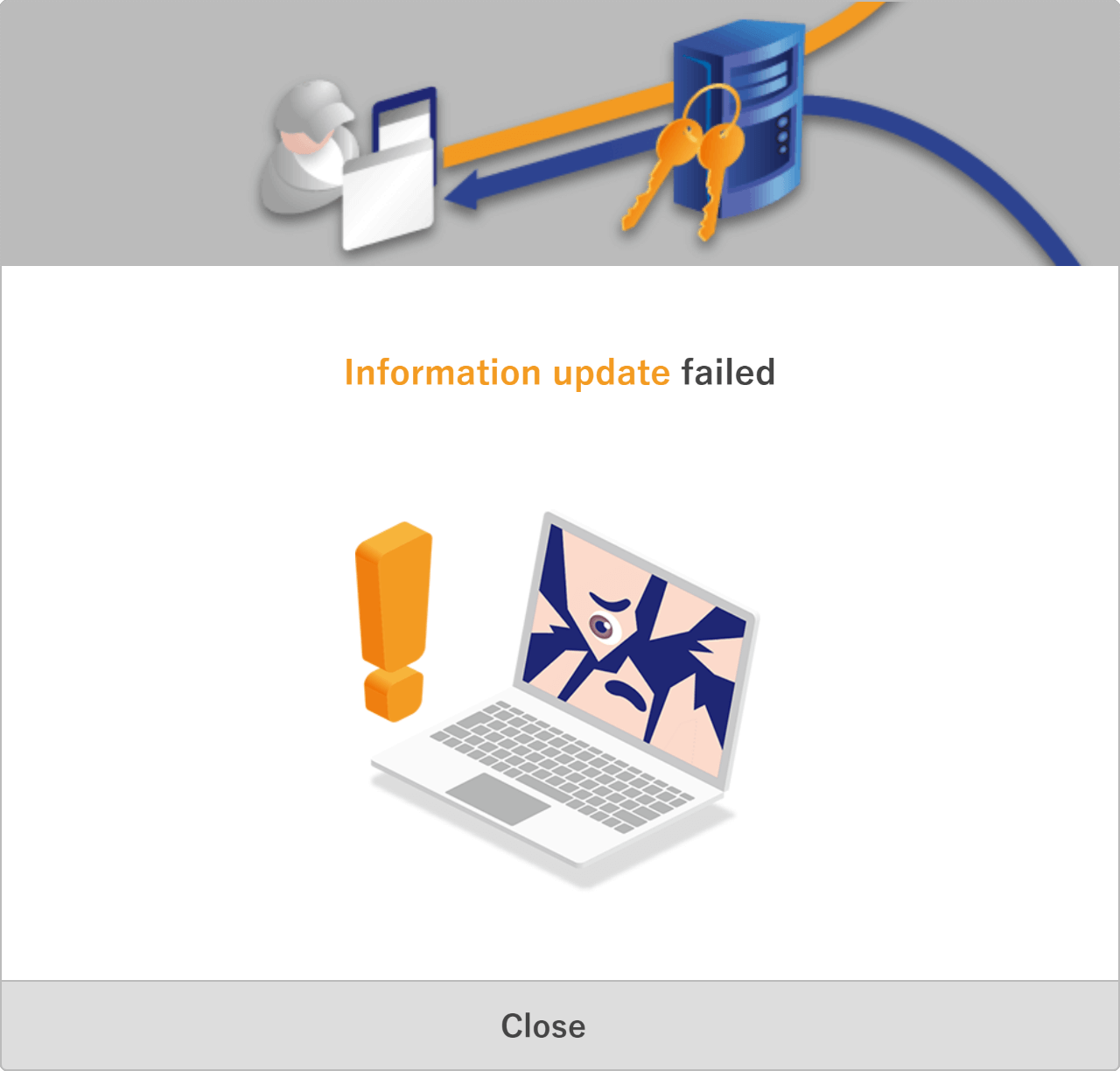 Information update failed