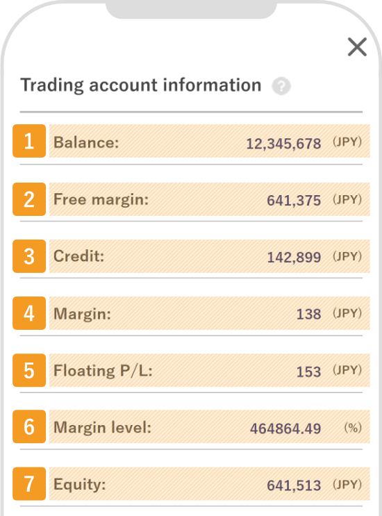 Trading account information