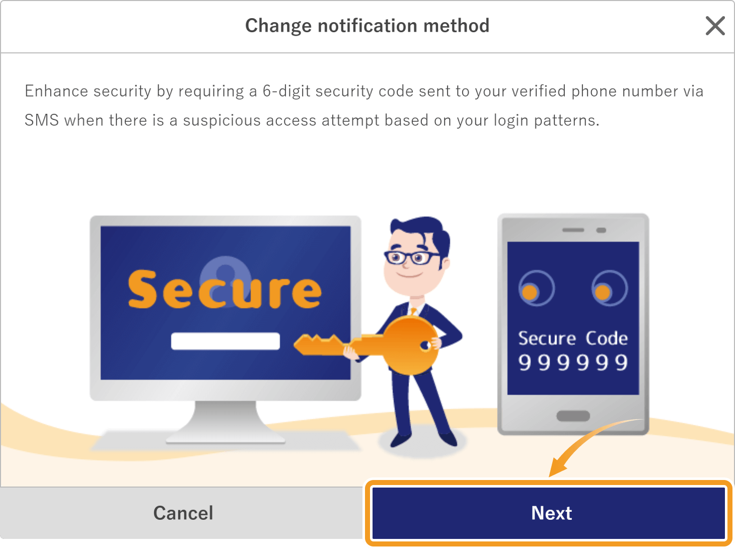 Change notification method 1