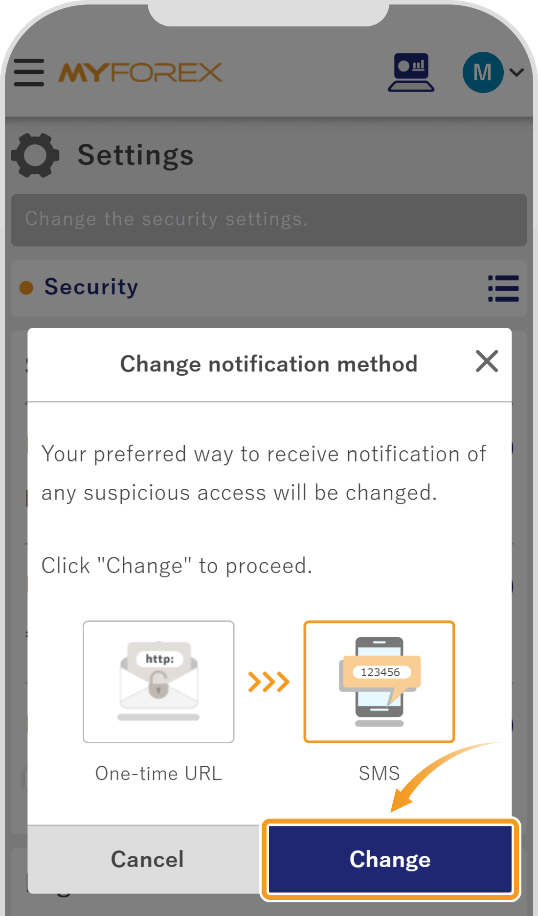 Change notification method 2