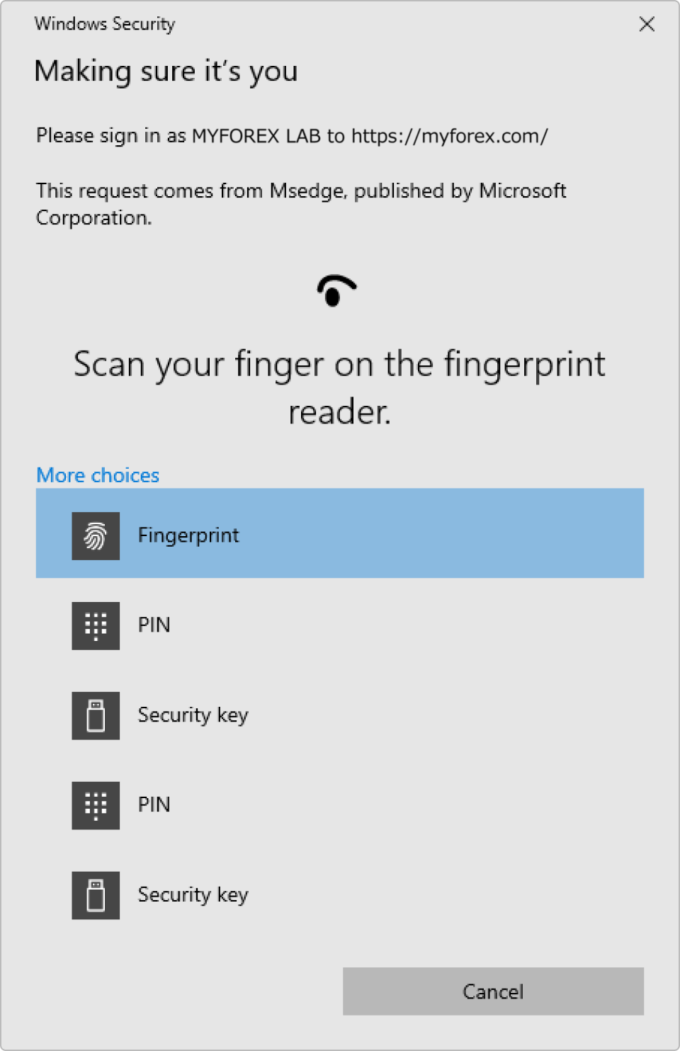 Passkey login setup 2