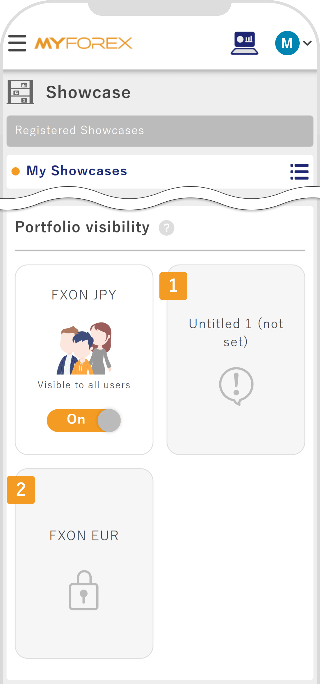 Incomplete portfolio settings