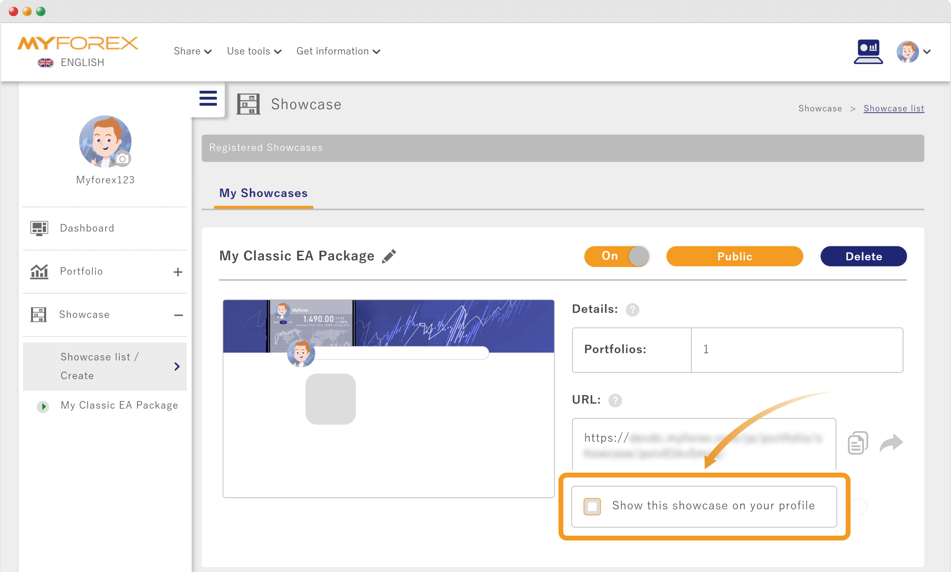 Display as Profile Page