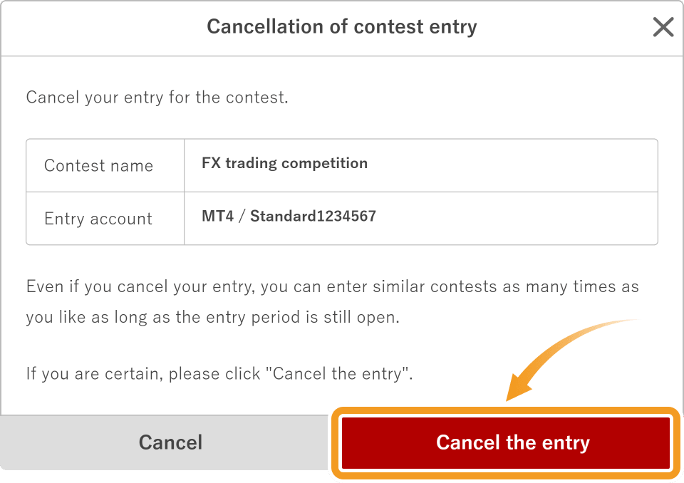Confirmation screen