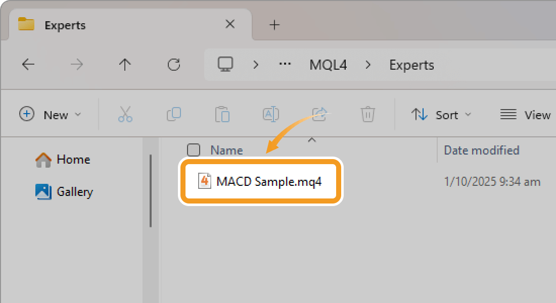 Double-click the source file