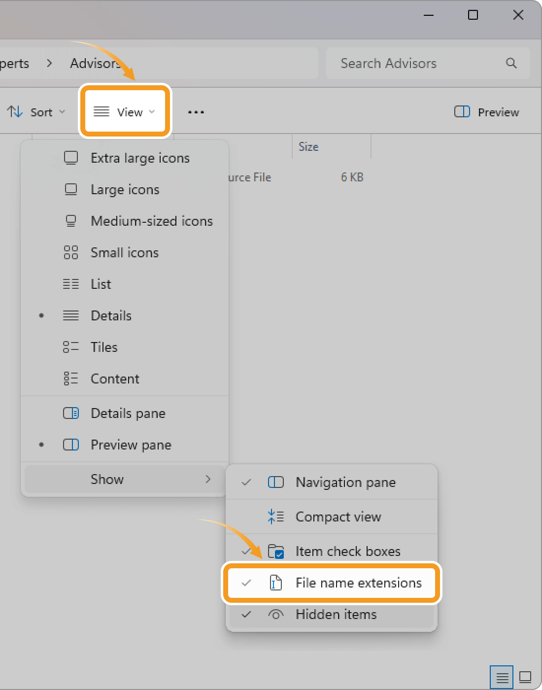 Make the extension visible