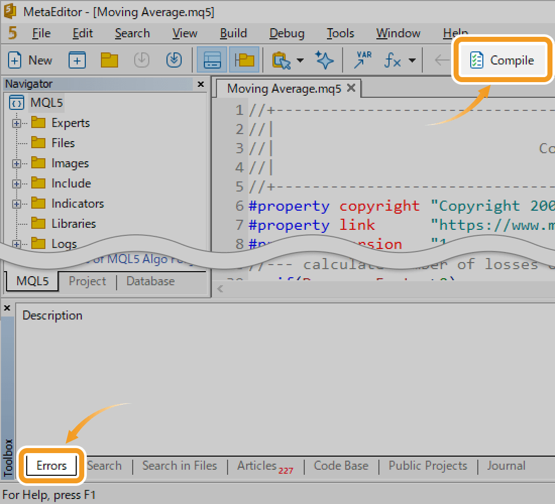 Click Compile