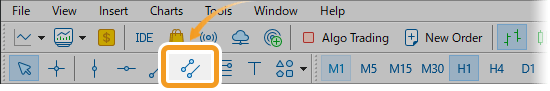 Draw an equidistant channel from the toolbar