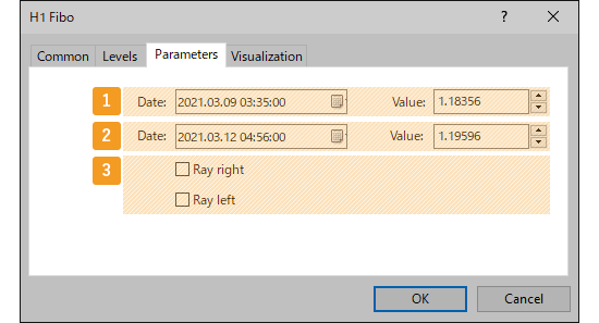 Parameters tab