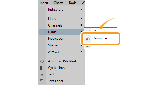 Select Gann Fan