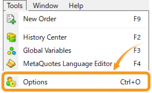 Choose Options under Tools
