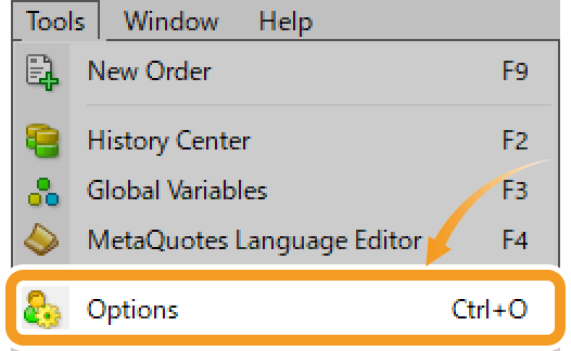 Choose Options under Tools