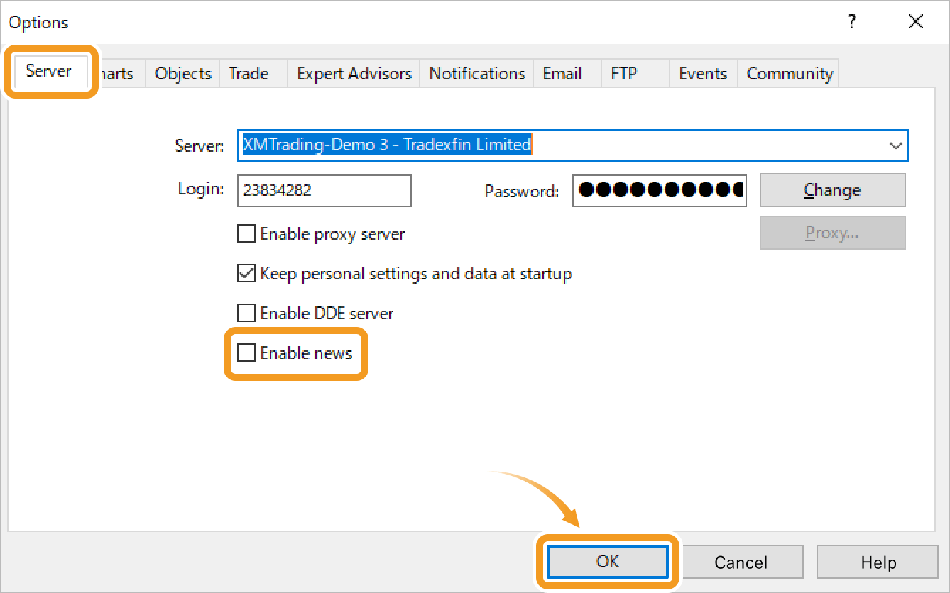Disable the news feature