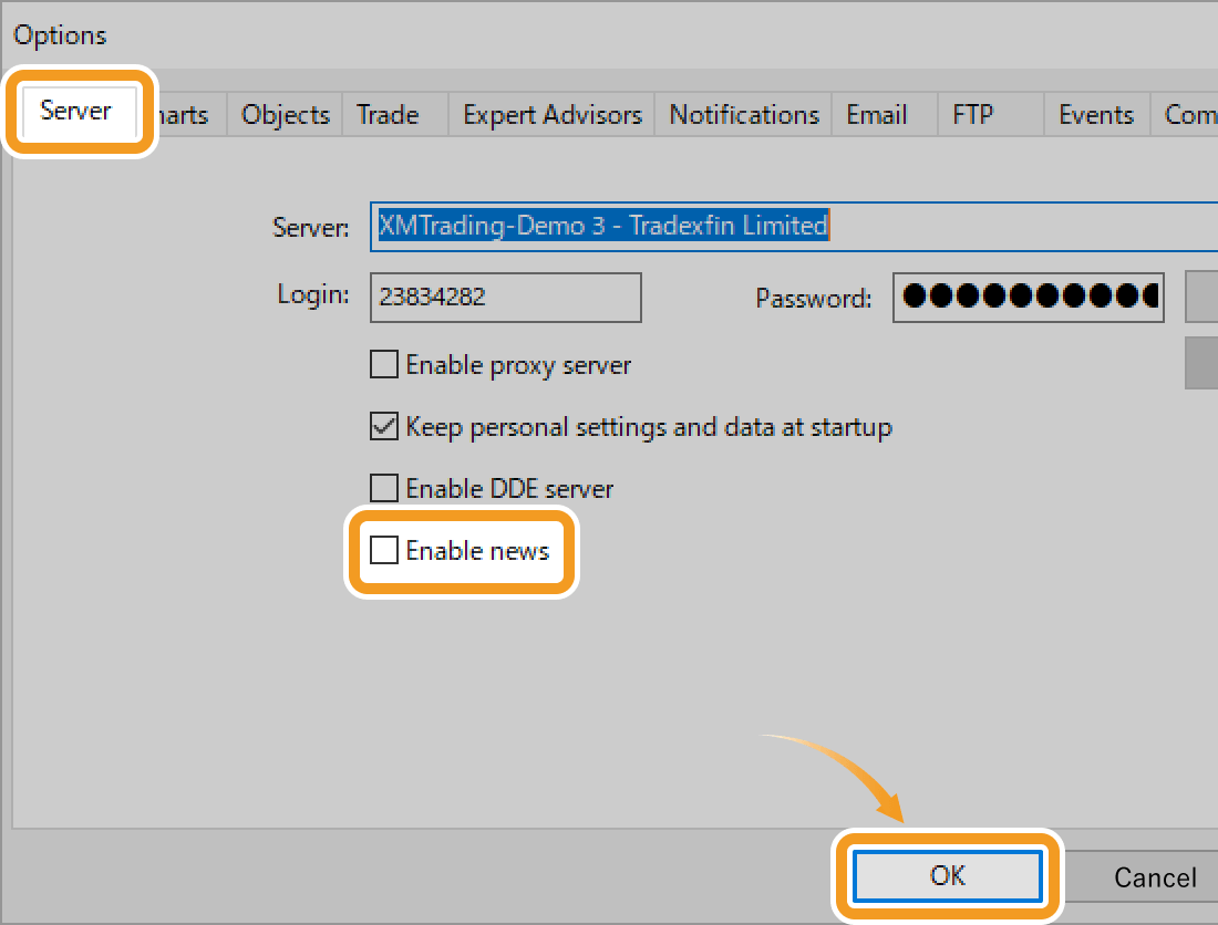 Disable the news feature