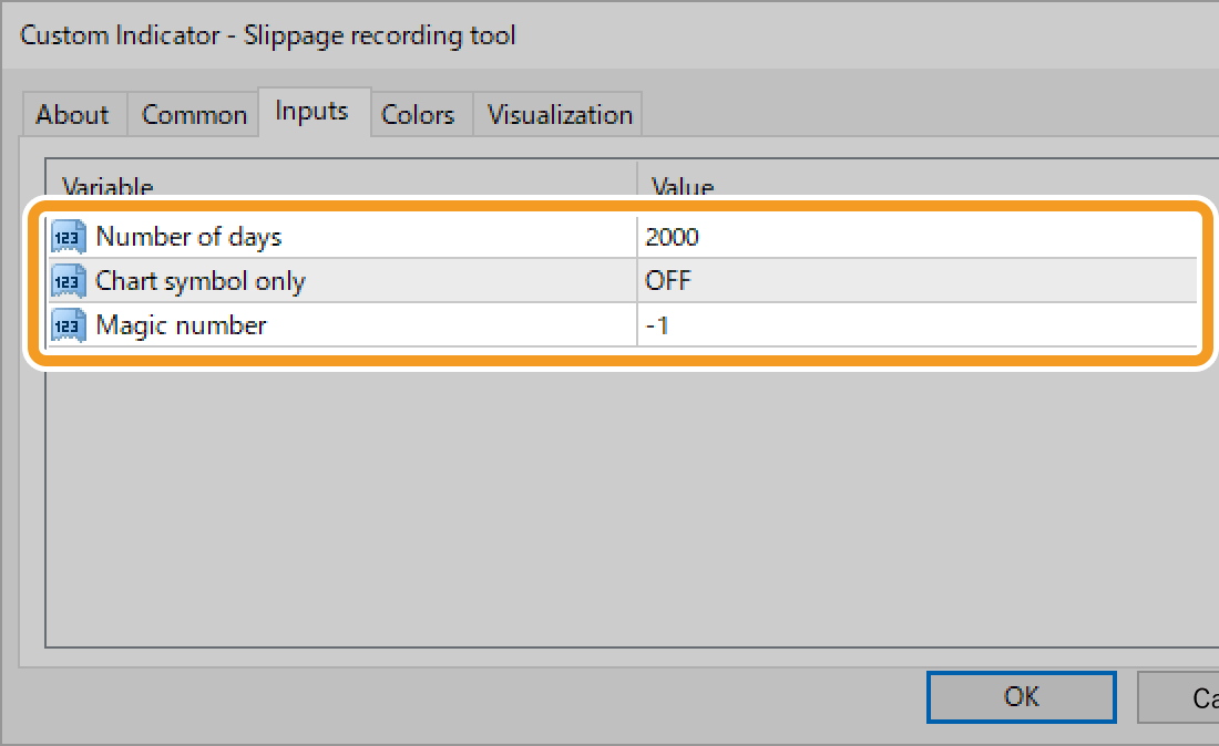 The settings file is applied