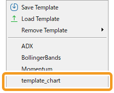 To display a loaded template in the template menu