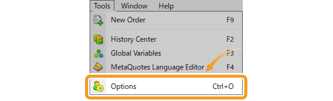 Select Options in the Tools