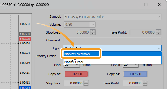 Select Market Execution for Type