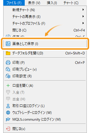 チャート画像を保存する方法 Metatrader5 ご利用ガイド Myforex マイフォレックス