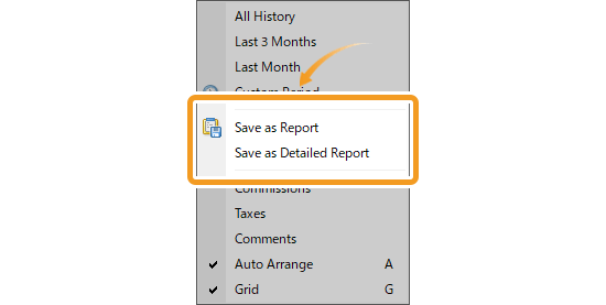 Save report