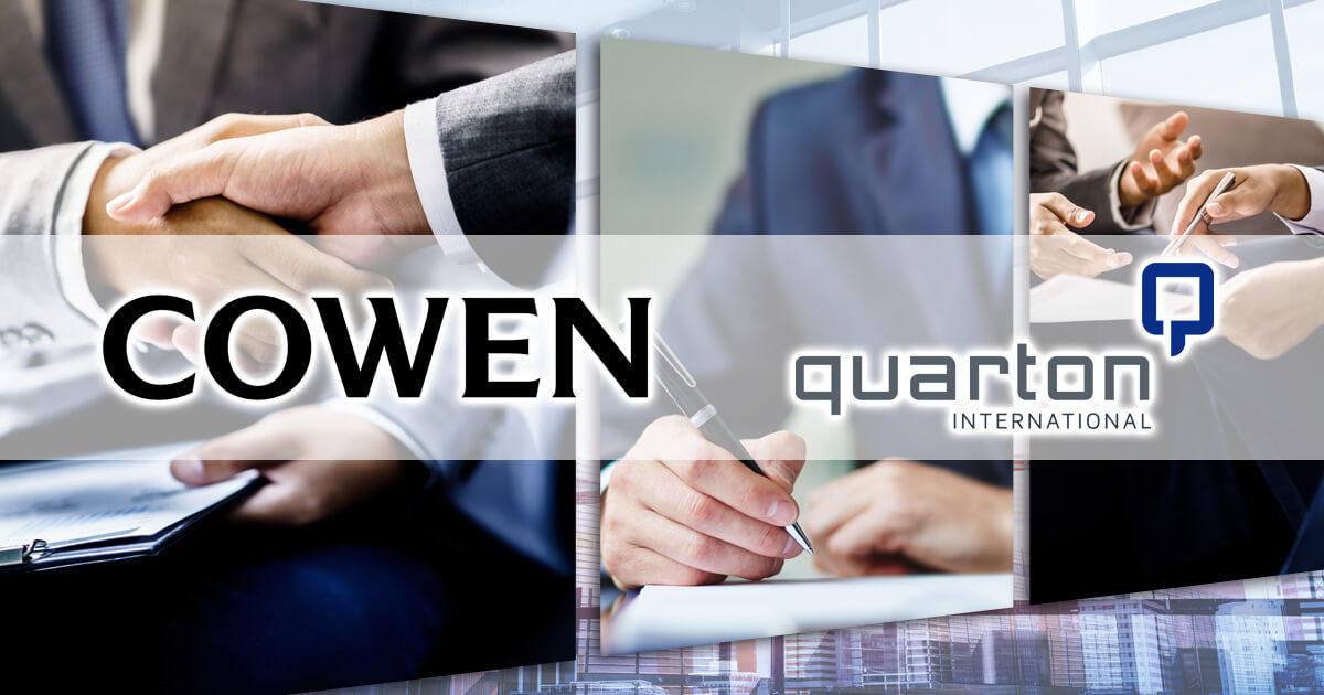 Cowen、Quarton Internationalを買収