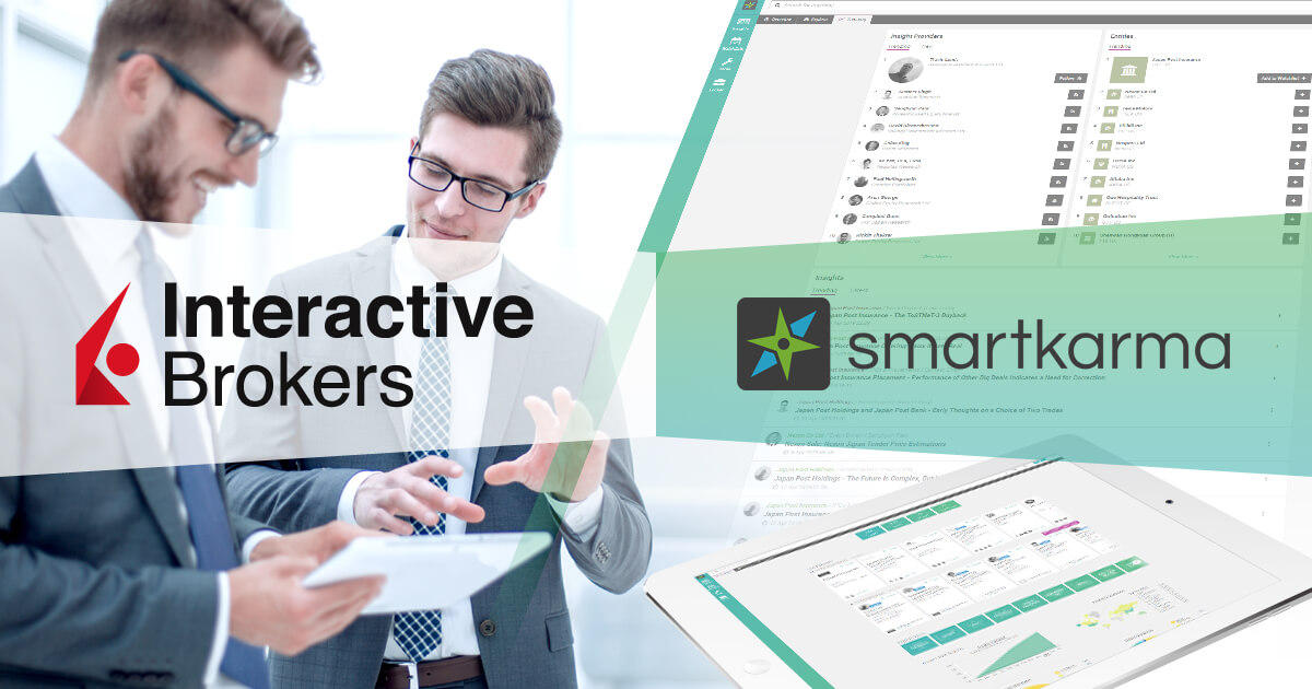 Interactive Brokers、フィンテック企業Smartkarmaと提携