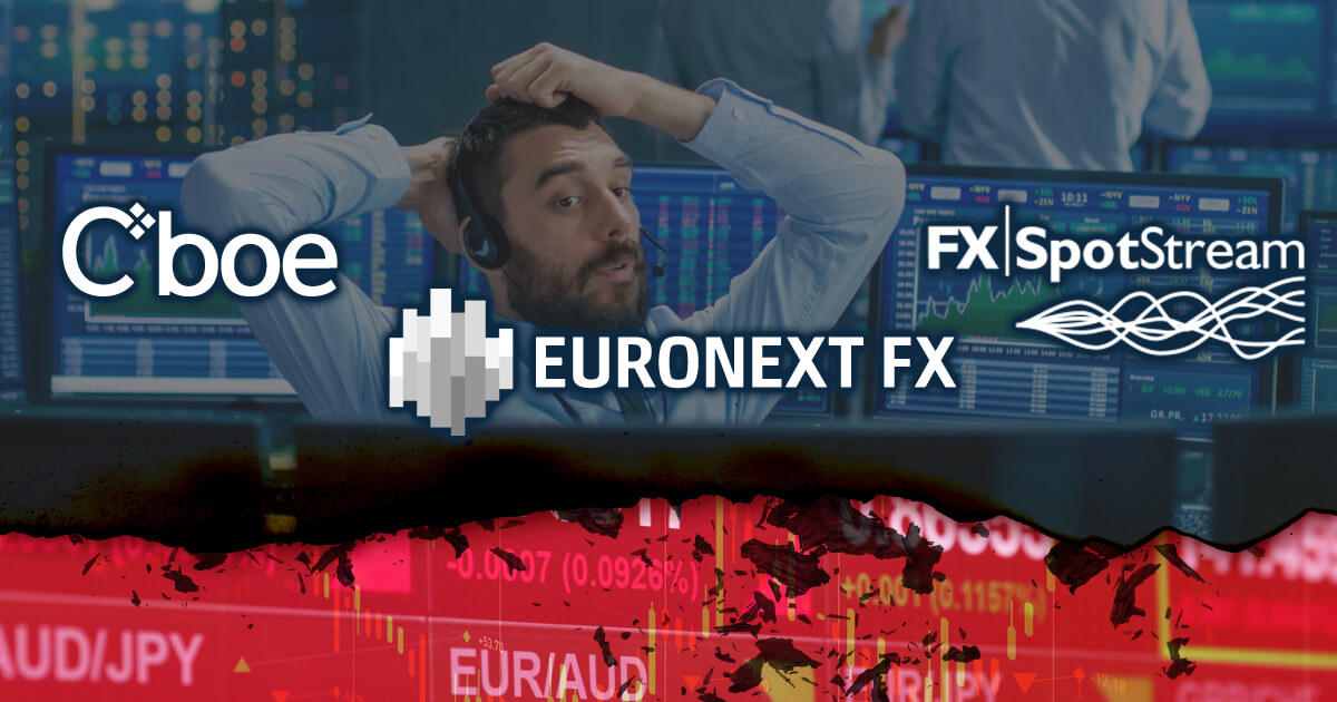ユーロネクストFX、Cboe FX、FXSpotStream各社の取引高が低迷