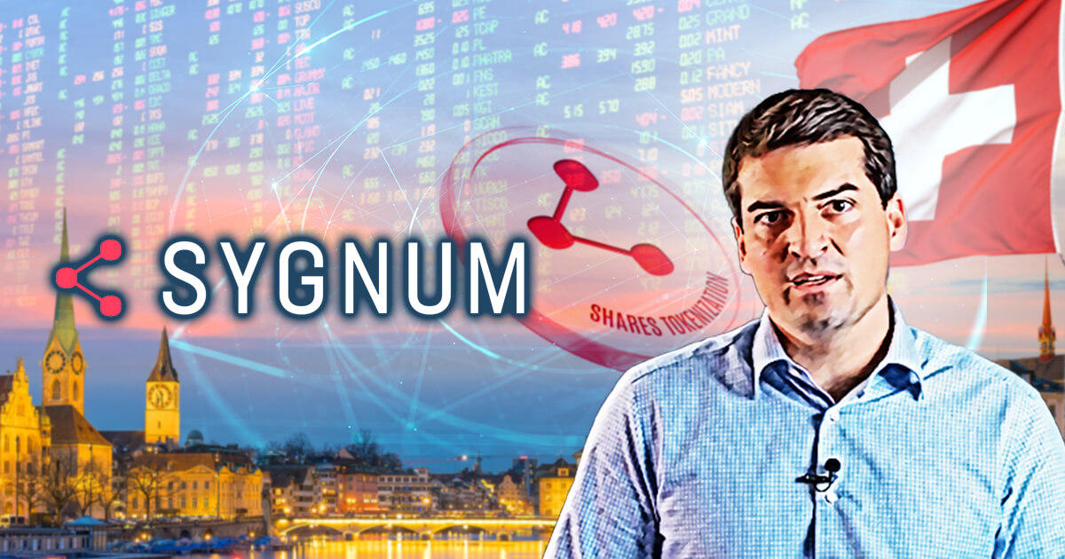 Sygnum、自社株のトークン化に成功したことを発表