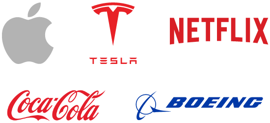 アメリカの主要企業のロゴ