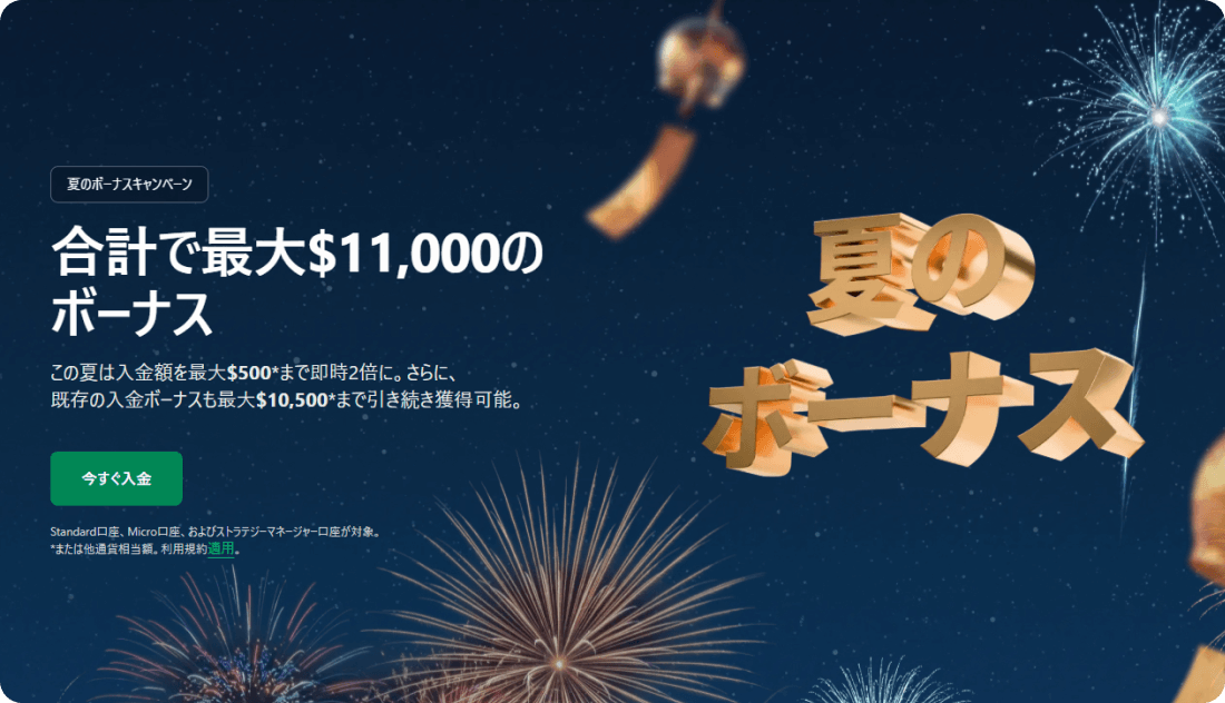 XMTrading夏のボーナスキャンペーン