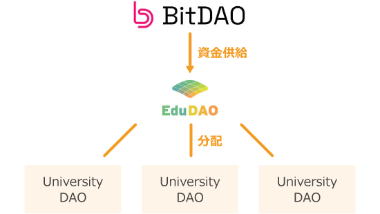 BitDAO、EduDAO、University DAOの関係