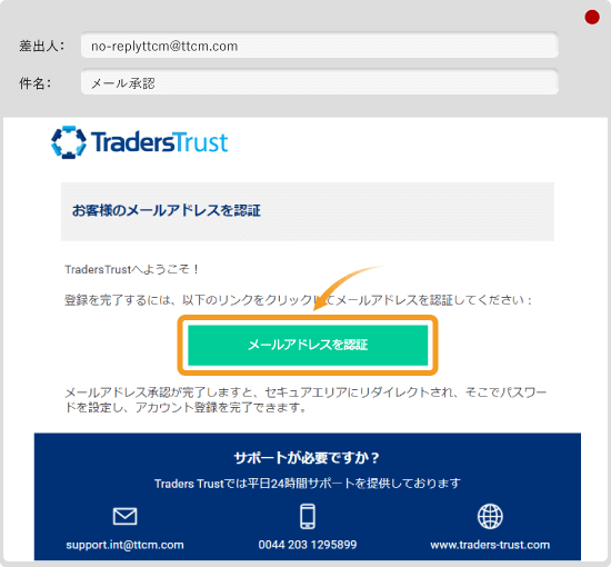Traders Trust・メール画面