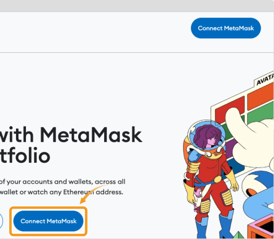 メタマスクのポートフォリオサイト
