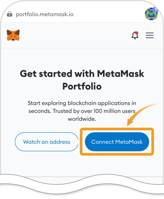 メタマスクアプリのポートフォリオサイト