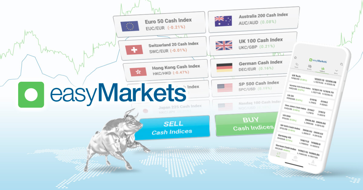 easyMarketsで現物株価指数が取引可能に！通貨ペアは14種類が追加