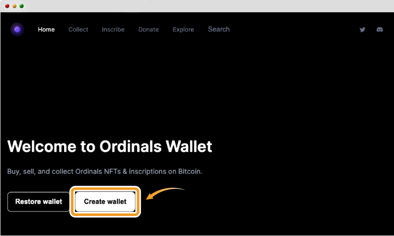 Ordinals Walletの作り方