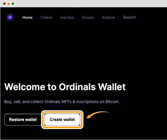Ordinals Walletの作り方